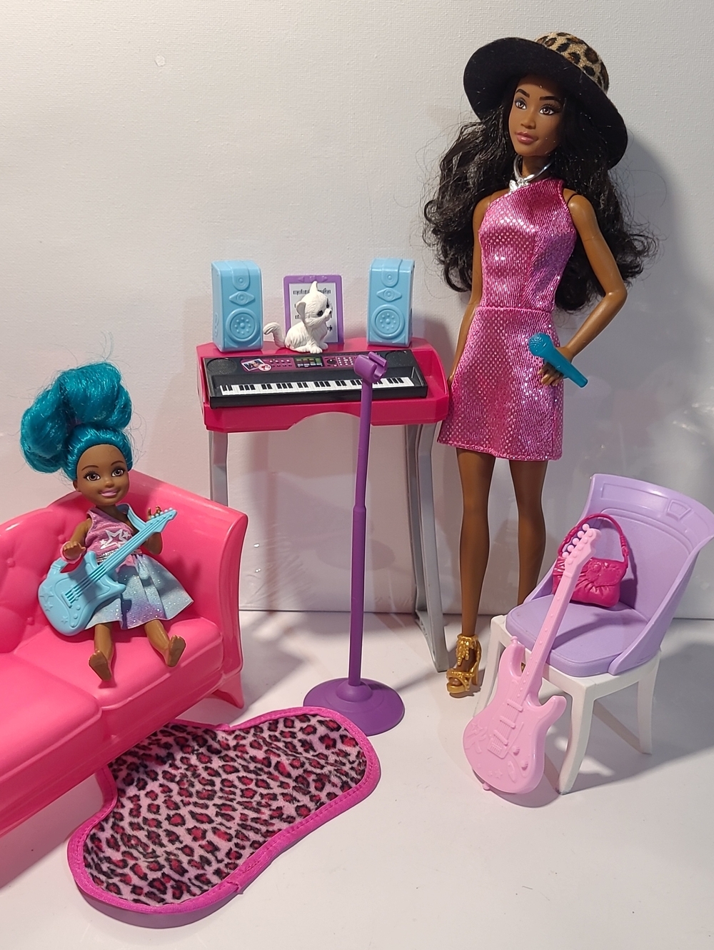 Barbie And Chelsea  Music Playset .Home Music Studio  WOW!